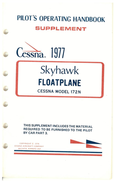 Picture of 1977 Cessna 172N Floatplane Pilot's Operating Handbook Supplement p/n D1097-13