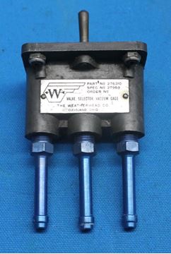 Picture of Used Weatherhead Co. Aircraft Vacuum Gauge Valve Selector, p/n 276310 (24350)