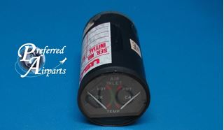 Picture of Repaired Aircraft Dual Air Temperature Indicator, 24V, p/n 62190 (8907)