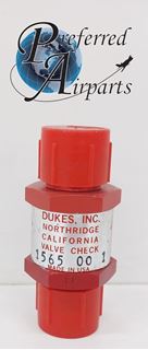 Picture of New Dukes Piper Aircraft Check Valve p/n 1565-00-1, P/N 491-817, 1798-002