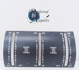 Picture of New Piper Aircraft Fuel Control Placard, p/n 683-000