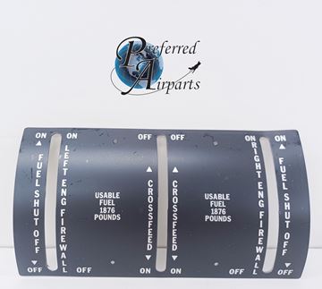 Picture of New Piper Aircraft Fuel Control Placard, p/n 683-000