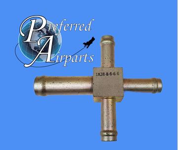 Picture of Aircraft Vacuum System Tee Fitting, PN 1K38-8-6-6-6