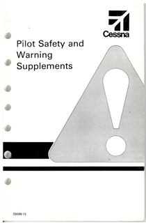 Picture of Lot of 6 New Cessna Pilot Safety & Warning Supplements, p/n D5099-13