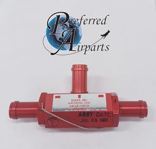 Picture of New Dukes Piper Aircraft Check Valve, p/n 492-314, 1258-00-1