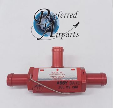 Picture of New Dukes Piper Aircraft Check Valve, p/n 492-314, 1258-00-1