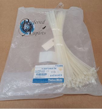 Picture of Lot of 141 New Surplus/New Old Stock Thomas & Betts Ty-Rap Cable Ties, p/n TY28M