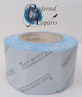 Picture of New Surplus 3M Printed Flame Retardant Tape, 3" x 36 Yard Roll p/n 84591, 367FRP