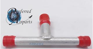 Picture of New Aviation Tee Fitting. 3/8 X 3/8 X 1/2, p/n 4E2623