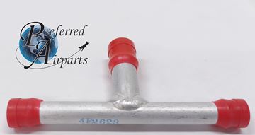 Picture of New Aviation Tee Fitting. 3/8 X 3/8 X 1/2, p/n 4E2623