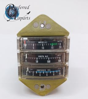 Picture of Used Aviation Triple Meter, p/n 27-82341-1, with 3 Weston Gauges
