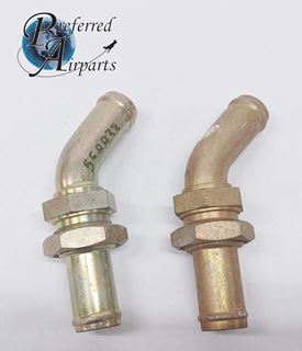 Picture of Lot of 2 New Piper Aircraft Elbow Fittings, p/n 1K36-12-12, 558-933, 558-924