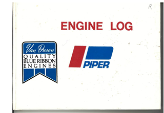 Picture of New Surplus Piper Aircraft Engine Log Book-Van Dusen Cover, p/n 230-716 (SL #5)