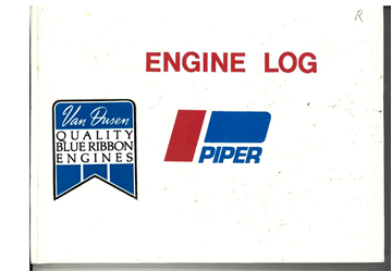 Picture of New Surplus Piper Aircraft Engine Log Book-Van Dusen Cover, p/n 230-716 (SL #5)