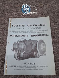 Picture of New Avco Lycoming Wide Cylinder Flange Series Aircraft Engines Catalog p/n PC303