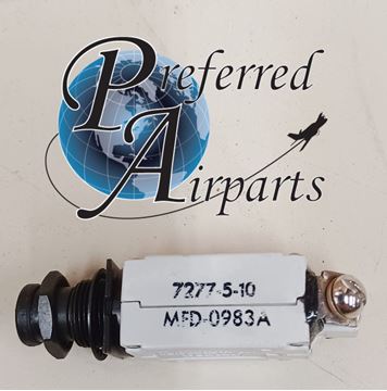 Picture of New Surplus Klixon Texas Instruments Aviation Circuit Breaker p/n 7277-5-10