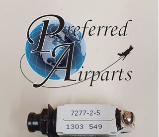 Picture of Lot of 2 Used Klixon Sensata Technologies Aviation Circuit Breakers p/n 7277-2-5