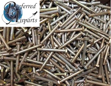 Picture of Lot of 50 AN4-22A Aircraft Bolts 1/4-28 thread, 2 9/32" long with 1 13/16" Grip