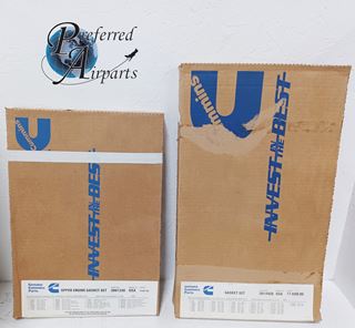 Picture of New Surplus Cummins Upper and Lower Engine Gasket Sets, p/n NSN 5330-01-188-2798