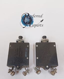 Picture of Lot of 2 Used Wood Electric Piper Aircraft Circuit Breakers, p/n 454-656