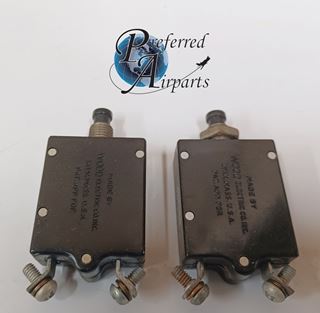 Picture of Lot of 2 Used Wood Electric Piper Aircraft Circuit Breakers, p/n 454-659