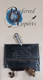 Picture of New Surplus Non-Trip Free Single Pole Aviation Circuit Breaker, p/n AN3160-15