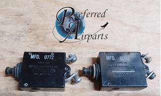 Picture of Lot of 2 Used Wood Electric Cessna Aircraft Circuit Breakers p/n S1232-505