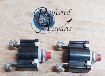 Picture of Lot of 2 Used Klixon Spencer Thermostat Cessna Beech Circuit Breakers p/n PSM15N