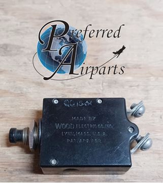 Picture of New Surplus Wood Electric Cessna Aircraft Circuit Breaker, p/n S1232-7