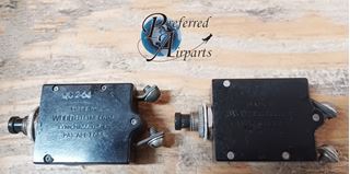 Picture of Lot of 2 Used Wood Electric Cessna Aircraft Circuit Breakers, p/n S1232-15