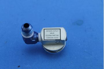 Picture of Used Cessna 414 Aircraft Oxygen Outlet Valve p/n C166006-0202 (21783)
