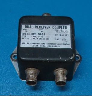 Picture of Used Communication Components Aircraft Dual Receiver Coupler p/n DRC20-04 (9487)