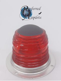 Picture of New Surplus/Vintage Aviation Red Glass Light/Beacon Dome, p/n 73-7C