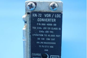 Picture of Used Bendix King Aviation KN-72 VOR/LOC Converter, p/n 066-4009-00 (27510)