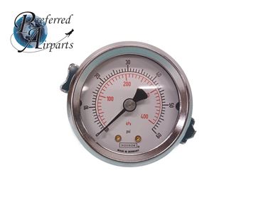 Picture of New Surplus Noshok Air Pressure Gauge, 20.120.60, 0-60 PSI, 0-400 kPa p/n G10047