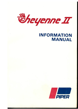 Picture of New Surplus Piper Cheyenne II Aircraft Information Manual 1980-1983, p/n 761-703