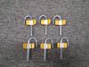 Picture of Lot of 6 Wing Ladder Rung J-Hook Lock Tab Assemblies, p/n 20161