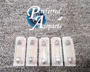 Picture of Lot of 5 New Surplus Osram 24V 10W Bulbs, p/n SV8.5-8, SV8,5-8, 6429